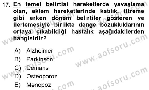 İnsan Davranışı Ve Sosyal Çevre 1 Dersi 2018 - 2019 Yılı (Final) Dönem Sonu Sınav Soruları 17. Soru
