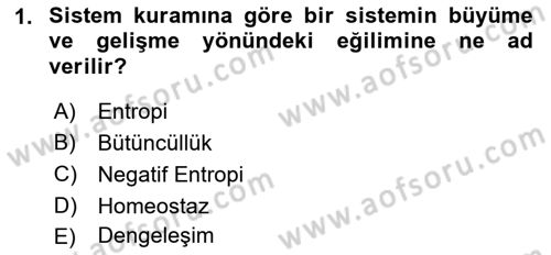 İnsan Davranışı Ve Sosyal Çevre 1 Dersi Ara Sınavı Deneme Sınav Soruları 1. Soru