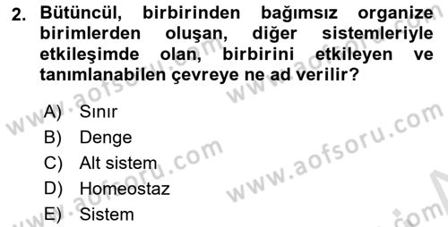 İnsan Davranışı Ve Sosyal Çevre 1 Dersi Ara Sınavı Deneme Sınav Soruları 2. Soru