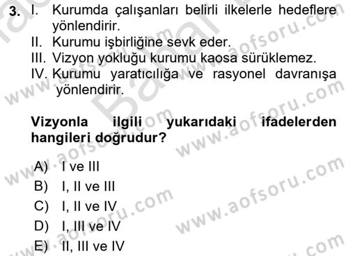 İnsan Davranışı Ve Sosyal Çevre 1 Dersi 2021 - 2022 Yılı (Final) Dönem Sonu Sınav Soruları 3. Soru