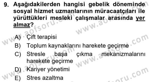 İnsan Davranışı Ve Sosyal Çevre 1 Dersi 2022 - 2023 Yılı (Vize) Ara Sınav Soruları 9. Soru