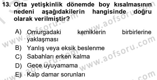İnsan Davranışı Ve Sosyal Çevre 1 Dersi 2022 - 2023 Yılı (Final) Dönem Sonu Sınav Soruları 13. Soru