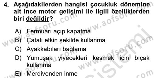 İnsan Davranışı Ve Sosyal Çevre 1 Dersi 2022 - 2023 Yılı (Final) Dönem Sonu Sınav Soruları 4. Soru
