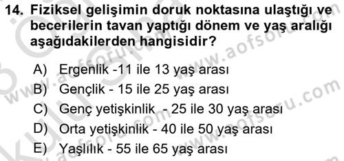 İnsan Davranışı Ve Sosyal Çevre 1 Dersi 2022 - 2023 Yılı Yaz Okulu Sınav Soruları 14. Soru