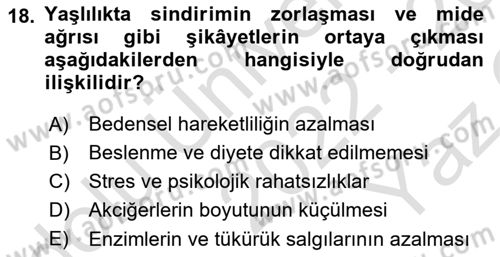 İnsan Davranışı Ve Sosyal Çevre 1 Dersi 2022 - 2023 Yılı Yaz Okulu Sınav Soruları 18. Soru