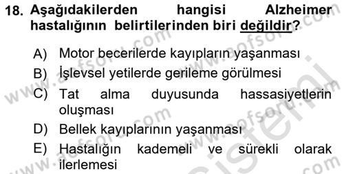 İnsan Davranışı Ve Sosyal Çevre 1 Dersi 2023 - 2024 Yılı (Final) Dönem Sonu Sınav Soruları 18. Soru