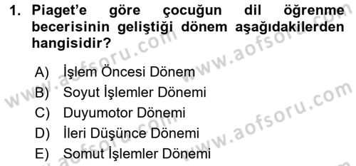 İnsan Davranışı Ve Sosyal Çevre 1 Dersi 2023 - 2024 Yılı Yaz Okulu Sınav Soruları 1. Soru