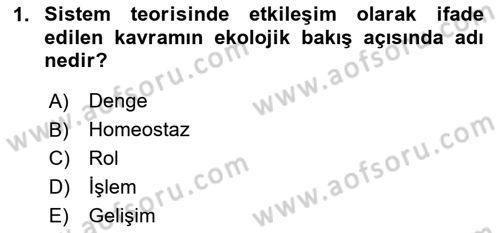 İnsan Davranışı Ve Sosyal Çevre 1 Dersi 2024 - 2025 Yılı (Vize) Ara Sınav Soruları 1. Soru