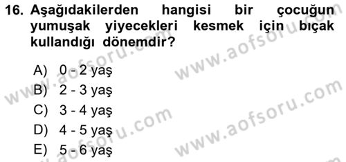 İnsan Davranışı Ve Sosyal Çevre 1 Dersi 2025 - 2026 Yılı (Vize) Ara Sınav Soruları 16. Soru