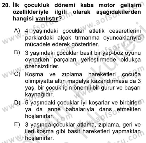 İnsan Davranışı Ve Sosyal Çevre 1 Dersi 2025 - 2026 Yılı (Vize) Ara Sınav Soruları 20. Soru