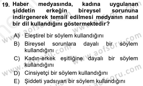 İnsan Davranışı Ve Sosyal Çevre 2 Dersi 2017 - 2018 Yılı (Vize) Ara Sınav Soruları 19. Soru