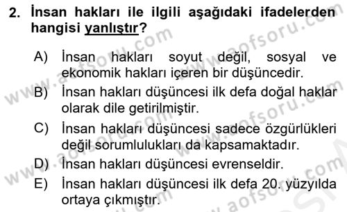 İnsan Davranışı Ve Sosyal Çevre 2 Dersi 2018 - 2019 Yılı (Final) Dönem Sonu Sınav Soruları 2. Soru