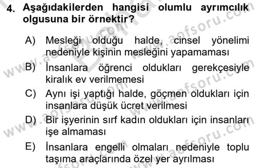 İnsan Davranışı Ve Sosyal Çevre 2 Dersi 2021 - 2022 Yılı (Final) Dönem Sonu Sınav Soruları 4. Soru