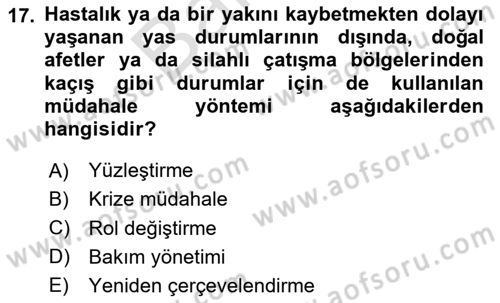 İnsan Davranışı Ve Sosyal Çevre 2 Dersi 2023 - 2024 Yılı (Final) Dönem Sonu Sınav Soruları 17. Soru