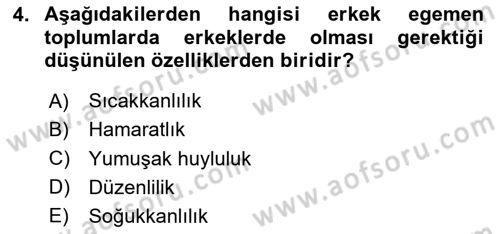 İnsan Davranışı Ve Sosyal Çevre 2 Dersi 2023 - 2024 Yılı Yaz Okulu Sınav Soruları 4. Soru