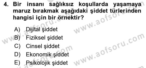 İnsan Davranışı Ve Sosyal Çevre 2 Dersi 2024 - 2025 Yılı (Final) Dönem Sonu Sınav Soruları 4. Soru