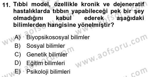 İnsan Davranışı Ve Sosyal Çevre 2 Dersi 2025 - 2026 Yılı (Final) Dönem Sonu Sınav Soruları 11. Soru
