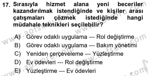 İnsan Davranışı Ve Sosyal Çevre 2 Dersi 2025 - 2026 Yılı (Final) Dönem Sonu Sınav Soruları 17. Soru