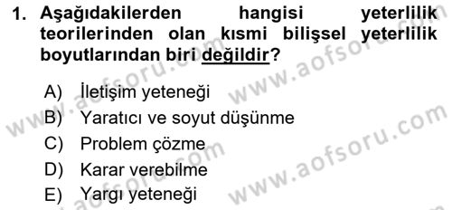 Yaşlılarla Sosyal Hizmet Dersi Ara Sınavı Deneme Sınav Soruları 1. Soru