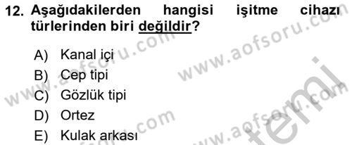 Engellilerle Sosyal Hizmet Dersi 2018 - 2019 Yılı Yaz Okulu Sınav Soruları 12. Soru