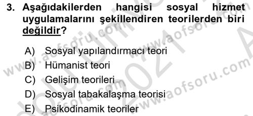 Tıbbi Ve Psiko-Sosyal Hizmet Dersi Ara Sınavı Deneme Sınav Soruları 3. Soru