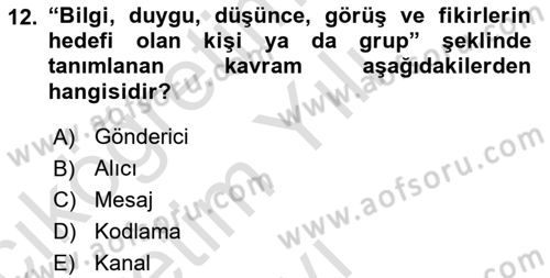 Tıbbi Ve Psiko-Sosyal Hizmet Dersi 2021 - 2022 Yılı Yaz Okulu Sınav Soruları 12. Soru