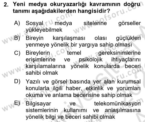Tıbbi Ve Psiko-Sosyal Hizmet Dersi 2022 - 2023 Yılı (Vize) Ara Sınav Soruları 2. Soru