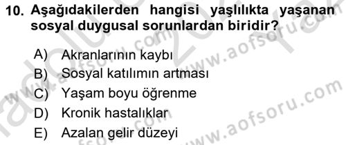 Tıbbi Ve Psiko-Sosyal Hizmet Dersi 2022 - 2023 Yılı Yaz Okulu Sınav Soruları 10. Soru