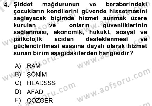 Tıbbi Ve Psiko-Sosyal Hizmet Dersi 2023 - 2024 Yılı (Final) Dönem Sonu Sınav Soruları 4. Soru