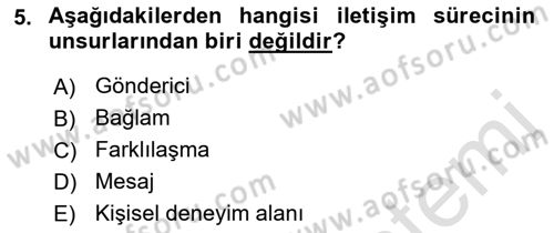 Tıbbi Ve Psiko-Sosyal Hizmet Dersi 2023 - 2024 Yılı (Final) Dönem Sonu Sınav Soruları 5. Soru