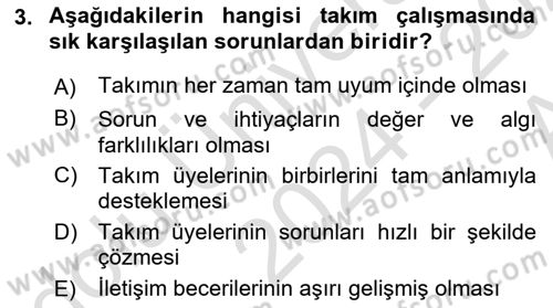Tıbbi Ve Psiko-Sosyal Hizmet Dersi 2024 - 2025 Yılı (Vize) Ara Sınav Soruları 3. Soru