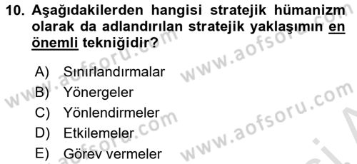 Aile Ve Çocukla Sosyal Hizmet Dersi 2018 - 2019 Yılı 3 Ders Sınav Soruları 10. Soru