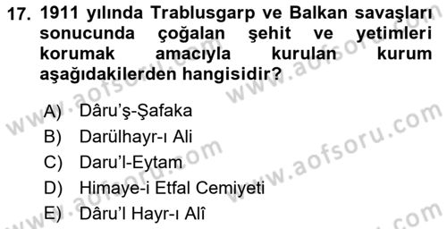Aile Ve Çocukla Sosyal Hizmet Dersi 2018 - 2019 Yılı Yaz Okulu Sınav Soruları 17. Soru