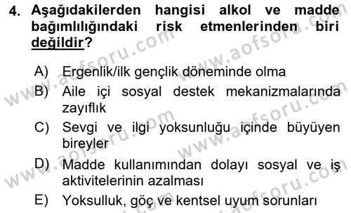 Aile Ve Çocukla Sosyal Hizmet Dersi 2018 - 2019 Yılı Yaz Okulu Sınav Soruları 4. Soru