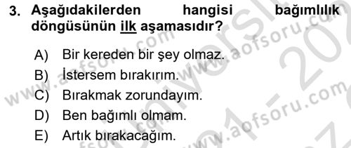 Aile Ve Çocukla Sosyal Hizmet Dersi 2021 - 2022 Yılı Yaz Okulu Sınav Soruları 3. Soru