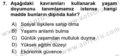 Gruplarla Sosyal Hizmet Dersi 2021 - 2022 Yılı Yaz Okulu Sınavı 7. Soru