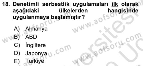 Sokak Sosyal Hizmeti Ve Adli Sosyal Hizmet Dersi 2018 - 2019 Yılı 3 Ders Sınavı 18. Soru