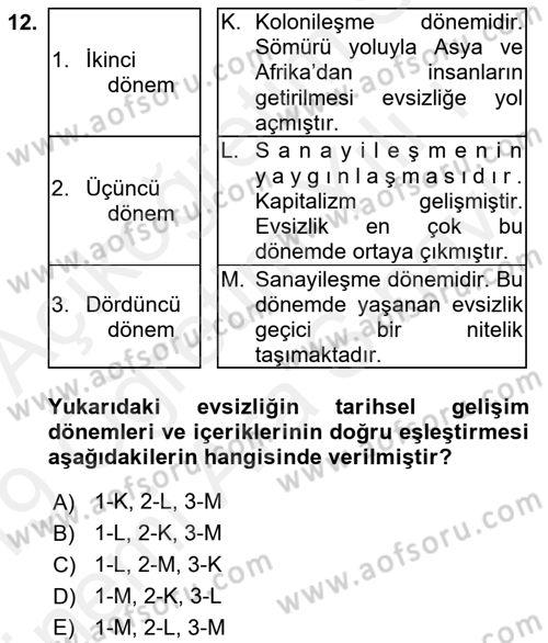 Sokak Sosyal Hizmeti Ve Adli Sosyal Hizmet Dersi 2018 - 2019 Yılı (Vize) Ara Sınavı 12. Soru