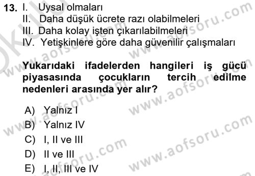 Sokak Sosyal Hizmeti Ve Adli Sosyal Hizmet Dersi 2020 - 2021 Yılı Yaz Okulu Sınav Soruları 13. Soru