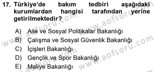 Sosyal Hizmet Etiği Dersi 2018 - 2019 Yılı 3 Ders Sınav Soruları 17. Soru