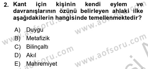 Sosyal Hizmet Etiği Dersi 2018 - 2019 Yılı Yaz Okulu Sınav Soruları 2. Soru