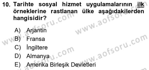 Sosyal Hizmet Etiği Dersi 2021 - 2022 Yılı (Vize) Ara Sınav Soruları 10. Soru
