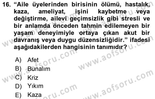 Sosyal Hizmet Etiği Dersi 2023 - 2024 Yılı Yaz Okulu Sınav Soruları 16. Soru