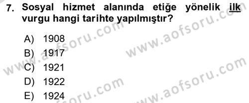 Sosyal Hizmet Etiği Dersi 2023 - 2024 Yılı Yaz Okulu Sınav Soruları 7. Soru