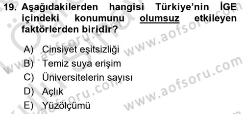 Toplumla Sosyal Hizmet Dersi 2020 - 2021 Yılı Yaz Okulu Sınav Soruları 19. Soru