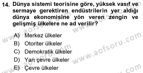 Toplumla Sosyal Hizmet Dersi 2021 - 2022 Yılı (Final) Dönem Sonu Sınavı 14. Soru