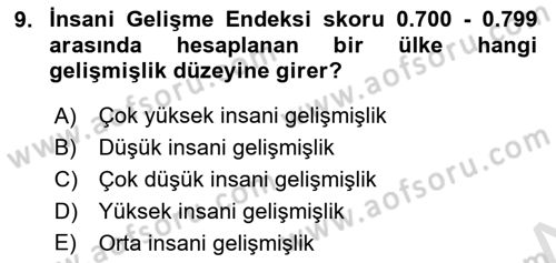 Toplumla Sosyal Hizmet Dersi 2021 - 2022 Yılı (Final) Dönem Sonu Sınav Soruları 9. Soru