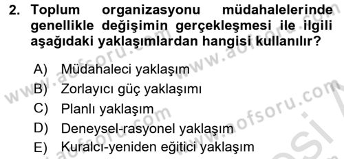Toplumla Sosyal Hizmet Dersi 2021 - 2022 Yılı Yaz Okulu Sınav Soruları 2. Soru