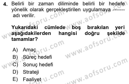 Toplumla Sosyal Hizmet Dersi 2024 - 2025 Yılı (Vize) Ara Sınav Soruları 4. Soru