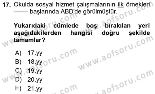 Göçmen Ve Sığınmacılarla Sosyal Hizmet Dersi 2020 - 2021 Yılı Yaz Okulu Sınav Soruları 17. Soru